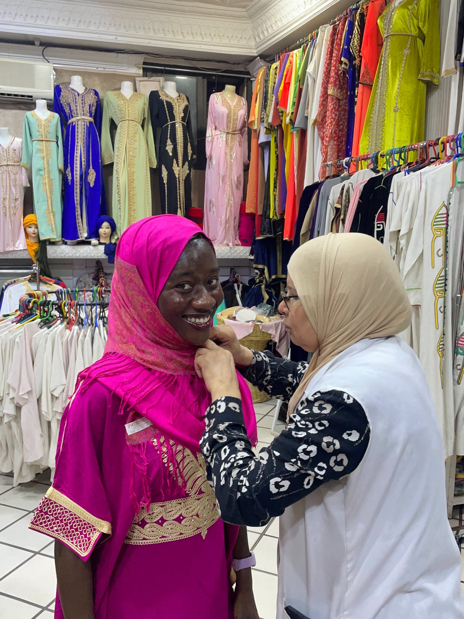 Kaftan fitting in the souks